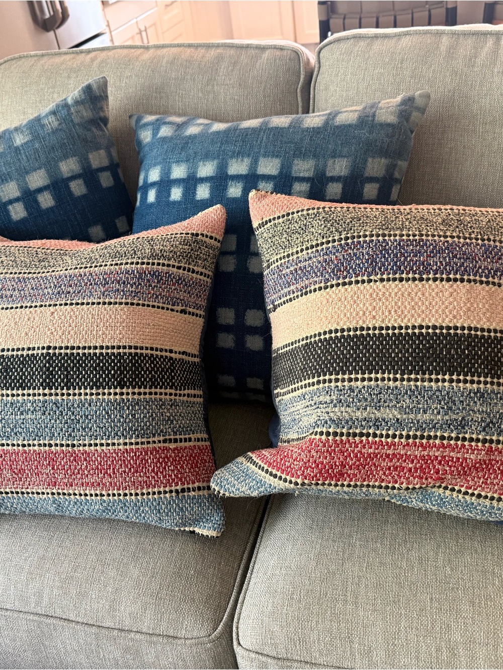 4 Pillow covers from p. Barn and w. elm.  Orig. $49 each. Barely used!
